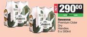 Savanna Premium Cider Dry Handies-For 2 x 6 x 500ml