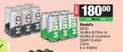 Redd's MXD Vodka & Pine Or Vodka & Guarana Spirit Cooler Cans-For 2 x 6 x 440ml