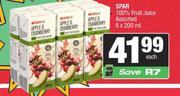 Spar 100% Fruit Juice Assorted-6 x 200ml