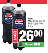 Pepsi Max, Pepsi Lite Or 7 Up Sugar Free-For 2 x 2L