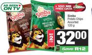 Simba Potato Chips Assorted-For 2 x 120g