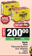 Hooch Blast Flavoured Spritzer Cans-For 2 x 6 x 440ml