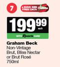 Graham Beck Non Vintage Brut, Bliss Nectar Or Brut Rose-750ml Each