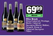 Olive Book Shiraz/Cab,Pinotage,Merlot,Cab Sauv/Merlot,Malbec,Cinsault,Shiraz Or Cab Sauv-750ml Each