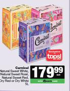 Carnival NL Sweet White,NL Sweet Rose,NL Sweet Red,Dry Red Or Dry White-5L Each