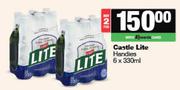 Castle Lite Handies-For 2 x 6 x 330ml 