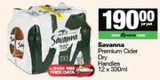 Savanna Premium Cider Dry Handies-12 x 330ml Per Pack