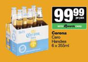 Corona Cero Handies-6 x 355ml Per Pack