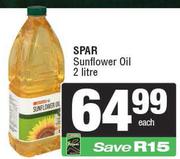 Spar Sunflower Oil-2Ltr 