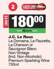 J.C.Le Roux Le Domaine,La Fleurette,La Chanson Or Sauv Blanc Non Vintage Premium Sparkling-2x750ml