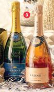 Krone Cap Classique Borealis Cuvee Brut,Rose,Night Nectar Demi Sec Or Sparkling Rose-750ml Each