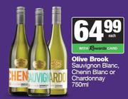 Olive Brook Sauvignon Blanc,Chenin Blanc Or Chardonnay-750ml 