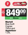 Martell Blue Swift Cognac 750ml & Appletiser 1.25L-Both For