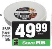 Spar Paper Plates-50s Pack
