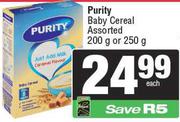 Purity Baby Cereal Assorted-200g Or 250g Each