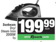 Sunbeam Dry/Stem Iron 2000W-Each