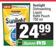 Sunlight Dishwashing Refill Pouch-750ml 