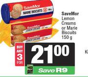 SaveMor Lemon Cream Or Marie Biscuits-For Any 3 x 150g