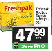 Freshpak Rooibos Tagless Teabags-80s Pack