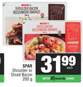 Spar Shoulder Or Diced Bacon-200g Each