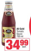 All Gold Tomato Sauce-700ml Each