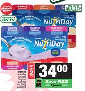 Danone Nutriday Smooth Yoghurt Low Fat Assorted-For Any 2 x 6 x 100g