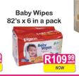 Baby Wipes-82's X 6 In A Pack