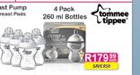 Tommee Tippee 4 Pack 240ml Bottles