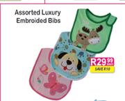 Baby Leo Luxury Embroided Bibs Assorted-Each 