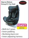 Chelino Veyron Deluxe Group 0/1 Car Seat-Each