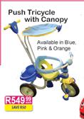 Push Tricycle With Canopy-Each