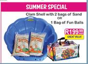 Clam Shell With 2 Bags Of Sand Or 1 Bag Of Fun Balls-Each