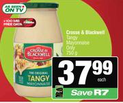Crosse & Blackwell Tangy Mayonnaise Only-750g