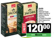Jacobs Classic Reduced Sugar Salted Caramel Or Cadbury Mocha Or Dubai Chocolate Cappuccino-2 x 8s/10