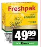 Freshpak Rooibos Tagless Teabags-80s Per Pack