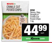 Spar Skinny Slap,Straight Or Crinkle Cut Frozen Chips-1Kg