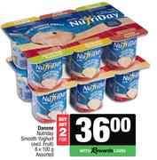 Danone Nutriday Smooth Yoghurt Assorted-For 2 x 6 x 100g