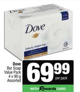 Dove Bar Soap Value Pack Assorted-4 x 90g