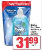 Soothe Hand Soap Refill Pouch Assorted-500ml