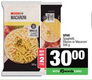 Spar Spaghetti, Elbows Or Macaroni-For Any 2 x 500g