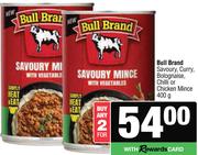 Bull Brand Savoury, Curry, Bolognaise, Chilli Or Chicken Mince-For Any 2 x 400g