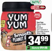 Yum Yum Peanut Butter (Incl. Caramel Or Chocolate Dreams 380g/390g)-400g