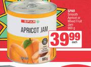 Spar Smooth Apricot Or Mixed Fruit Jam-900g Each