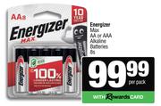 Energizer Max AA Or AAA Alkaline Batteries-8 Per Pack