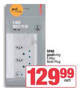 Spar Goodliving 6 Way Multi-Plug