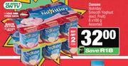 Danone Nutriday Smooth Yoghurt (Excl. Fruit) Assorted-For 2 x 6 x 100g