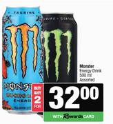 Monster Energy Drink Assorted-For Any 2 x 500ml