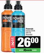 Powerade Energy Drink Assorted-For Any 2 x 500ml