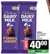 Cadbury Chocolate Slabs (Excl. Bubbly) Assorted-For Any 2 x 80g