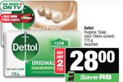 Dettol Hygiene Soap (Excl. Detox Variant) Assorted-For Any 2 x 175g